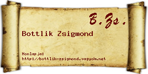 Bottlik Zsigmond névjegykártya