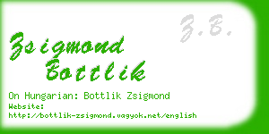 zsigmond bottlik business card